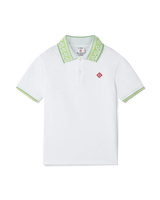 Children's White Laurel Collar T-shirt
