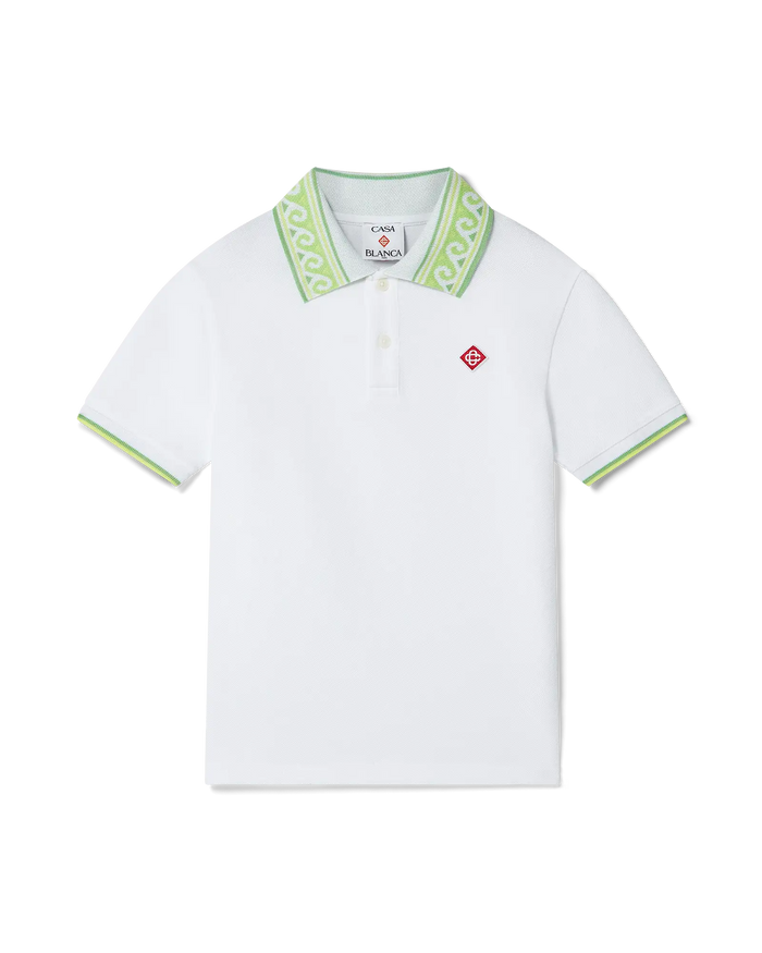 Children's White Laurel Collar T-shirt