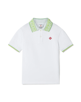 Children's White Laurel Collar T-shirt