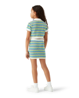 Children's Stripe Short Sleeve Crochet Top