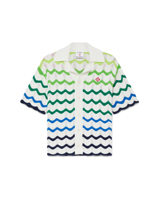 Children's Gradient Wave Short Sleeve Knit Shirt