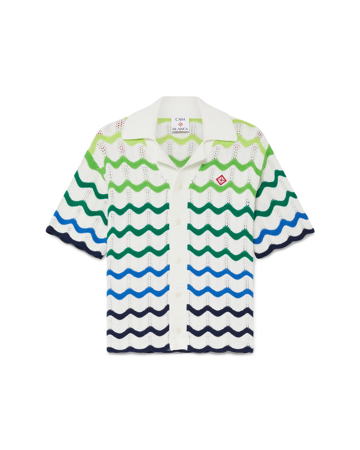 Children's Gradient Wave Short Sleeve Knit Shirt