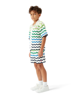 Children's Gradient Wave Short Sleeve Knit Shirt