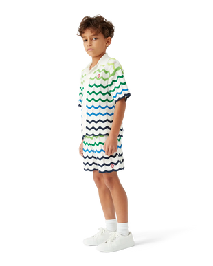 Children's Gradient Wave Short Sleeve Knit Shirt