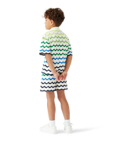 Children's Gradient Wave Short Sleeve Knit Shirt