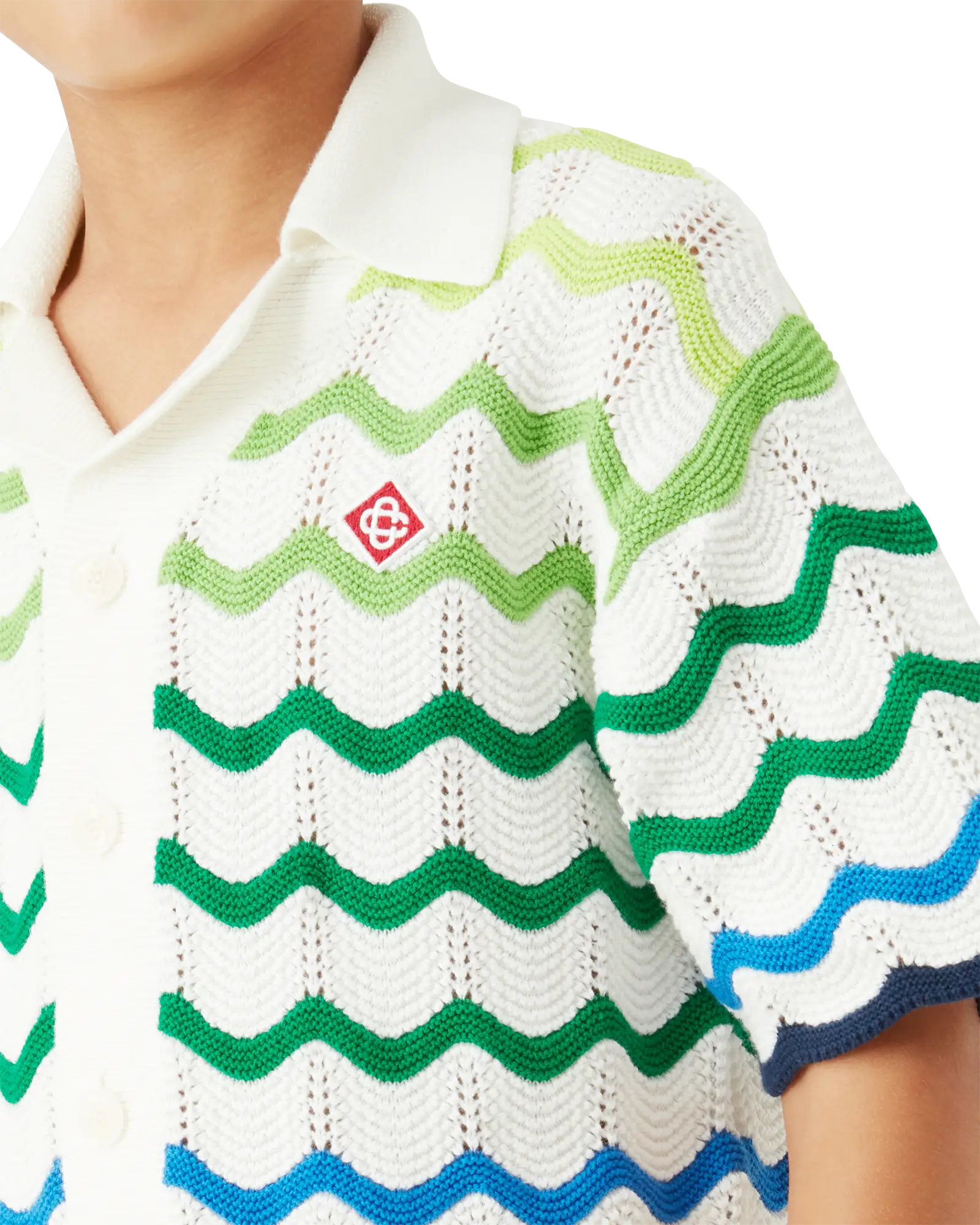 Children's Gradient Wave Short Sleeve Knit Shirt