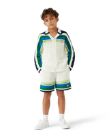Children's Tennis Stripe Long Sleeve Knit Shirt