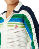 Children's Tennis Stripe Long Sleeve Knit Shirt