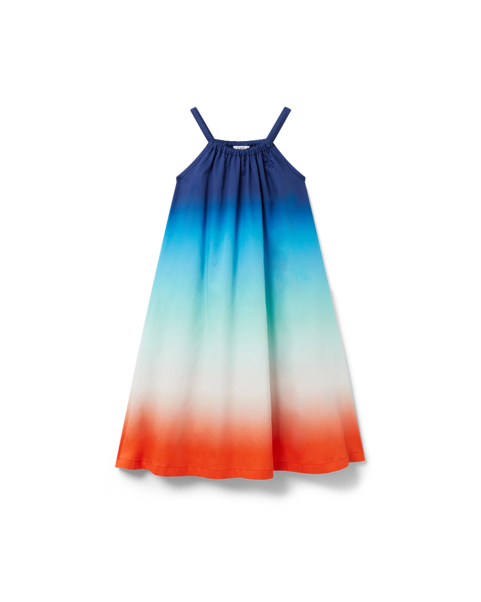 casablanca rainbow gradient cocktail dress Casablanca: Green & Blue Jacquard Monogram Gradient Maxi Dress
