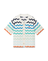 Gradient Wave Crochet Shirt