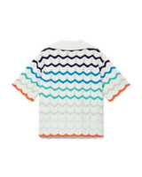 Gradient Wave Crochet Shirt