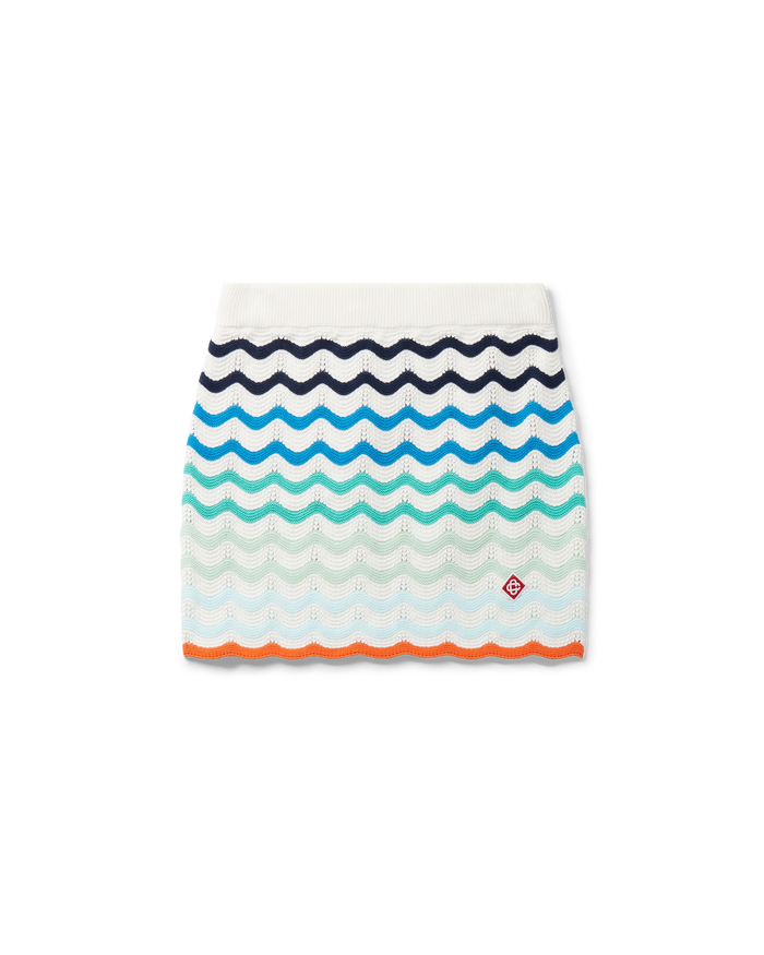 Gradient Wave Crochet Skirt