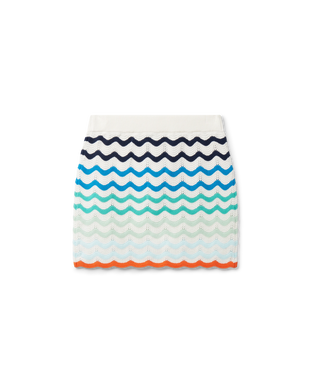 Gradient Wave Crochet Skirt