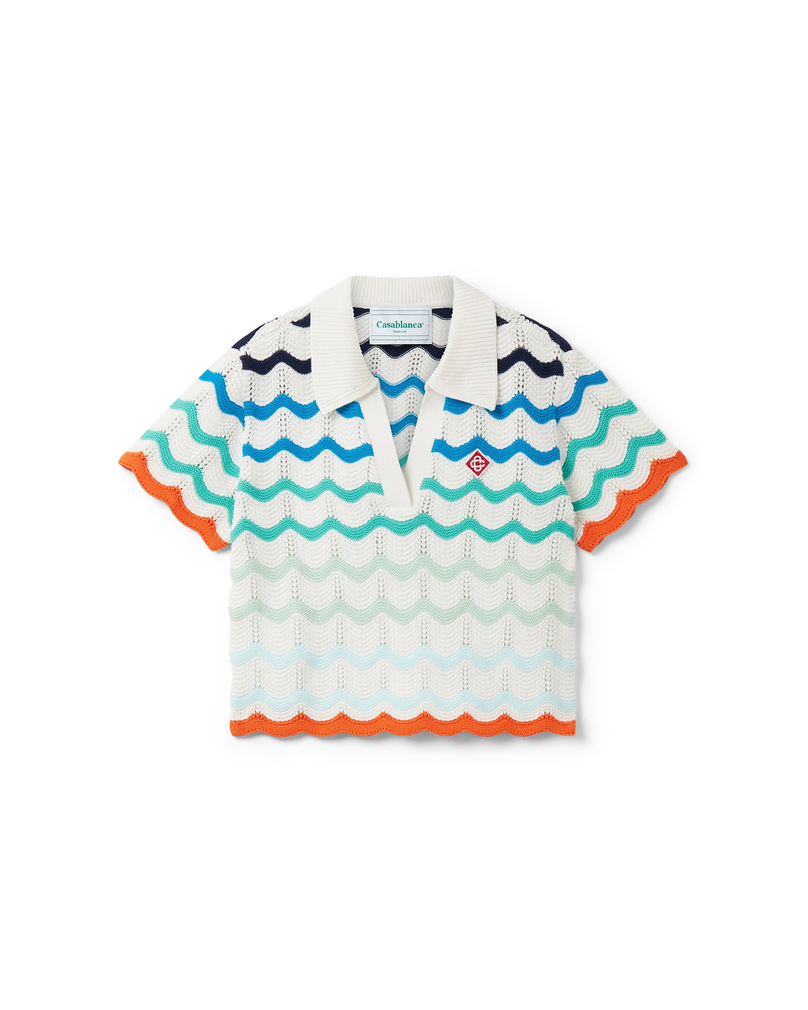 Gradient Wave Crochet Top