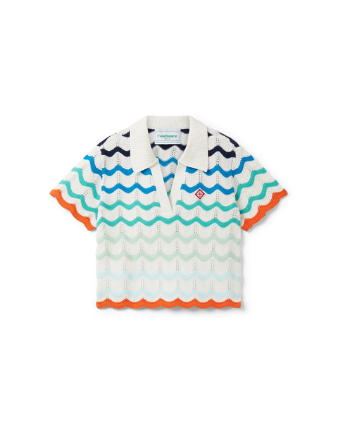 Gradient Wave Crochet Top | Casablanca Paris Gradient Wave Crochet Top | Casablanca Paris