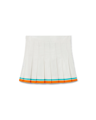 Tennis Stripe Pleated Skirt