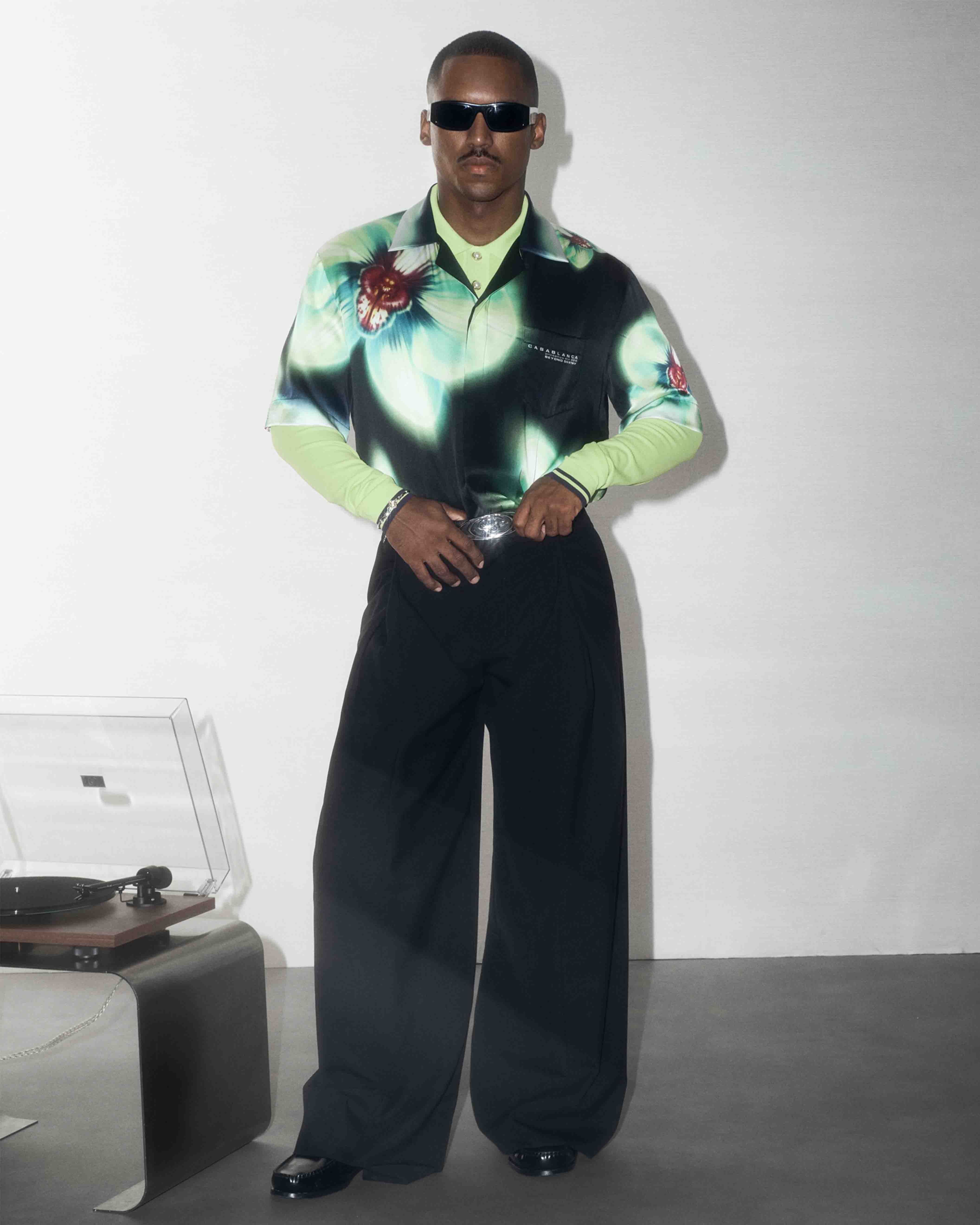 Orchid Glitch Short Sleeve Silk Shirt – Casablanca