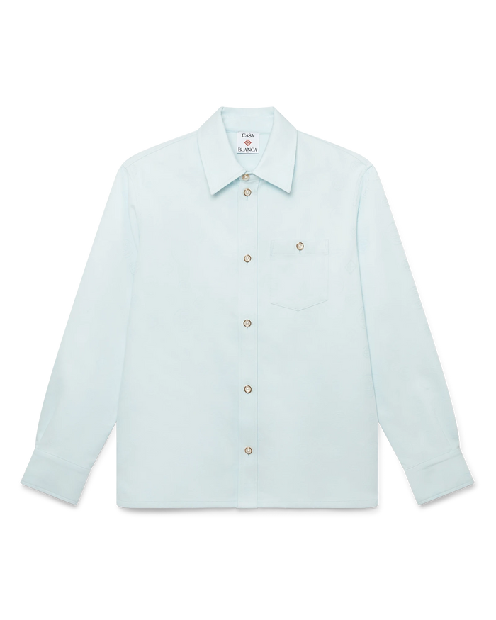 Cotton Monogram Long Sleeve Shirt