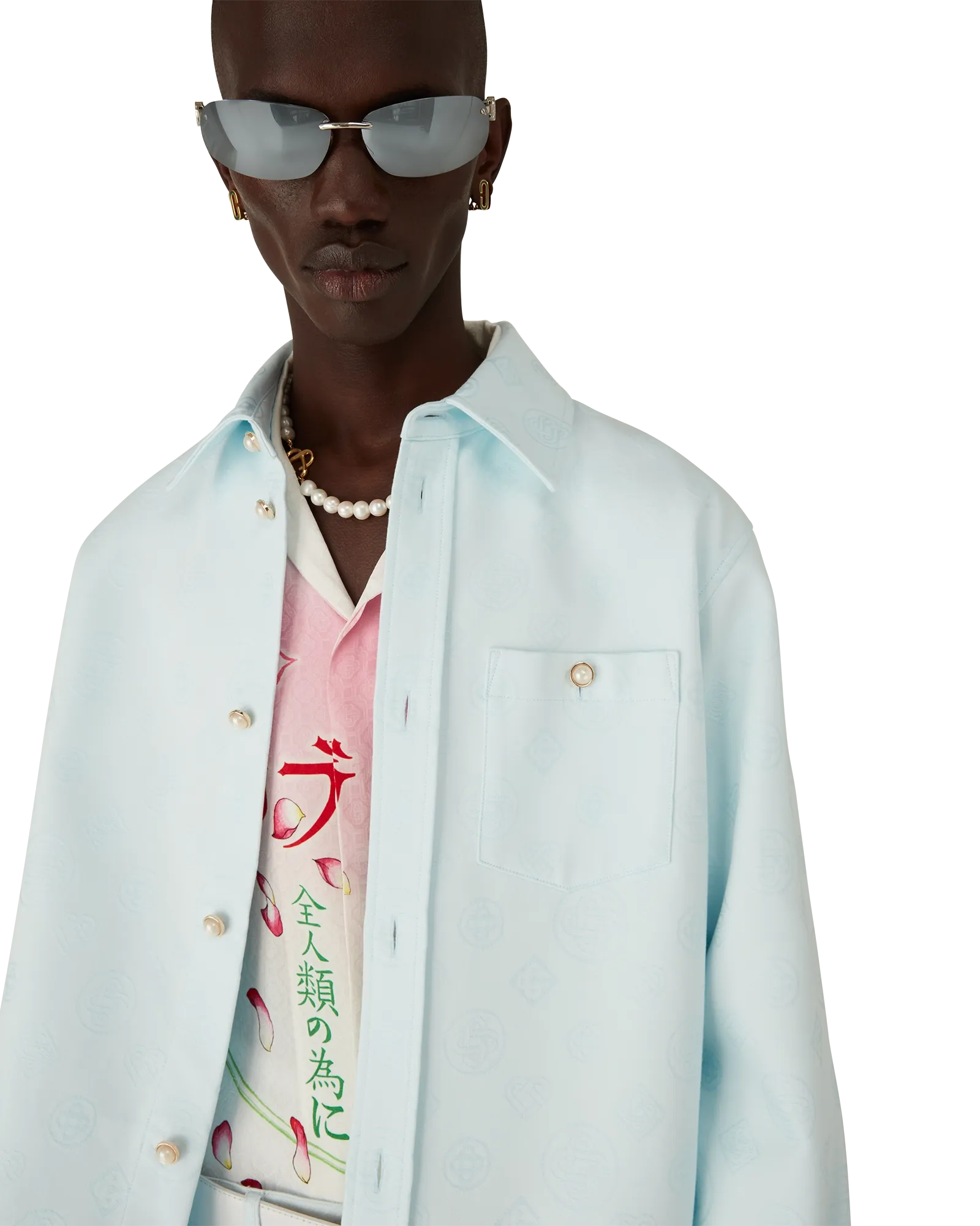 Cotton Monogram Long Sleeve Shirt