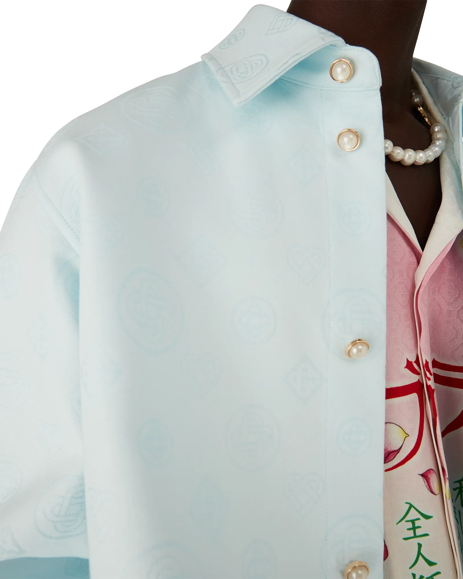 Cotton Monogram Long Sleeve Shirt