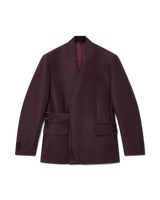 Blend Tailored Wool Silk Wrap Jacket