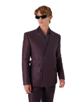 Blend Tailored Wool Silk Wrap Jacket