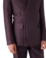 Blend Tailored Wool Silk Wrap Jacket