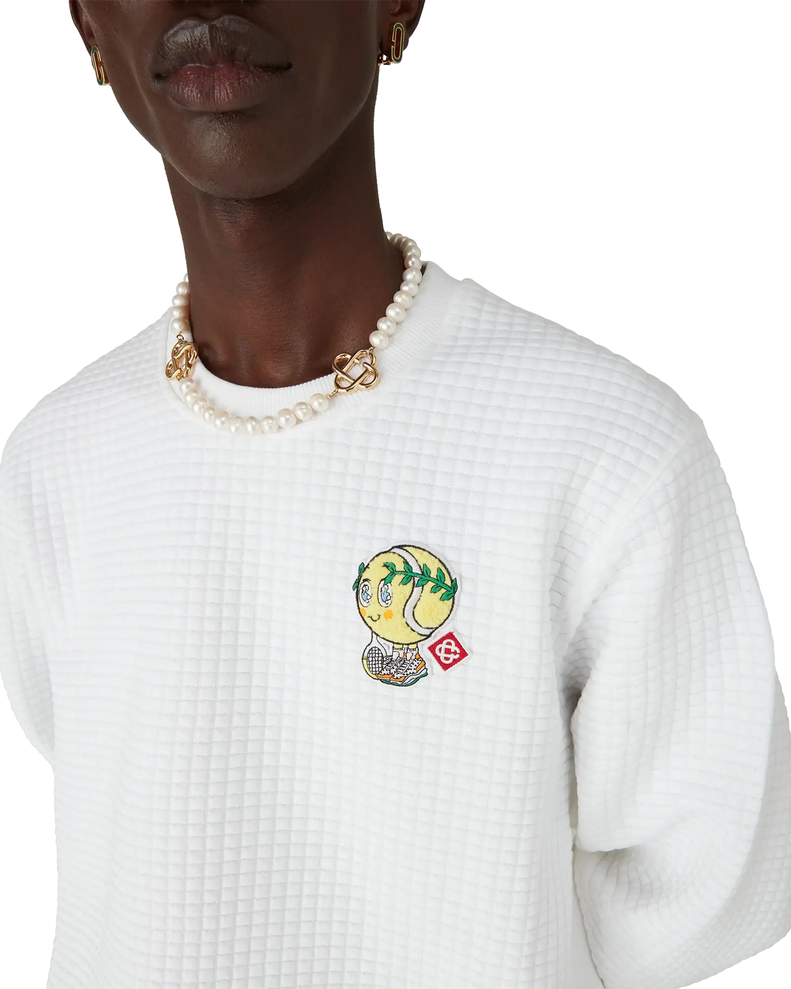Tennis Mascot Quilted Sweatshirt