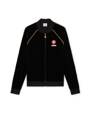 Gradient Piping Velour Track Jacket
