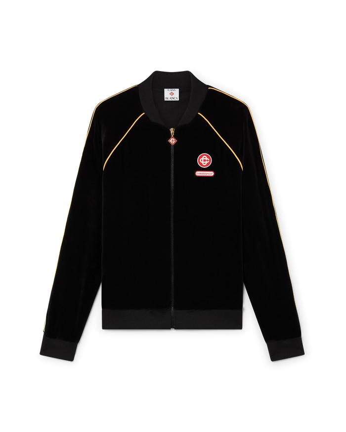 Gradient Piping Velour Track Jacket