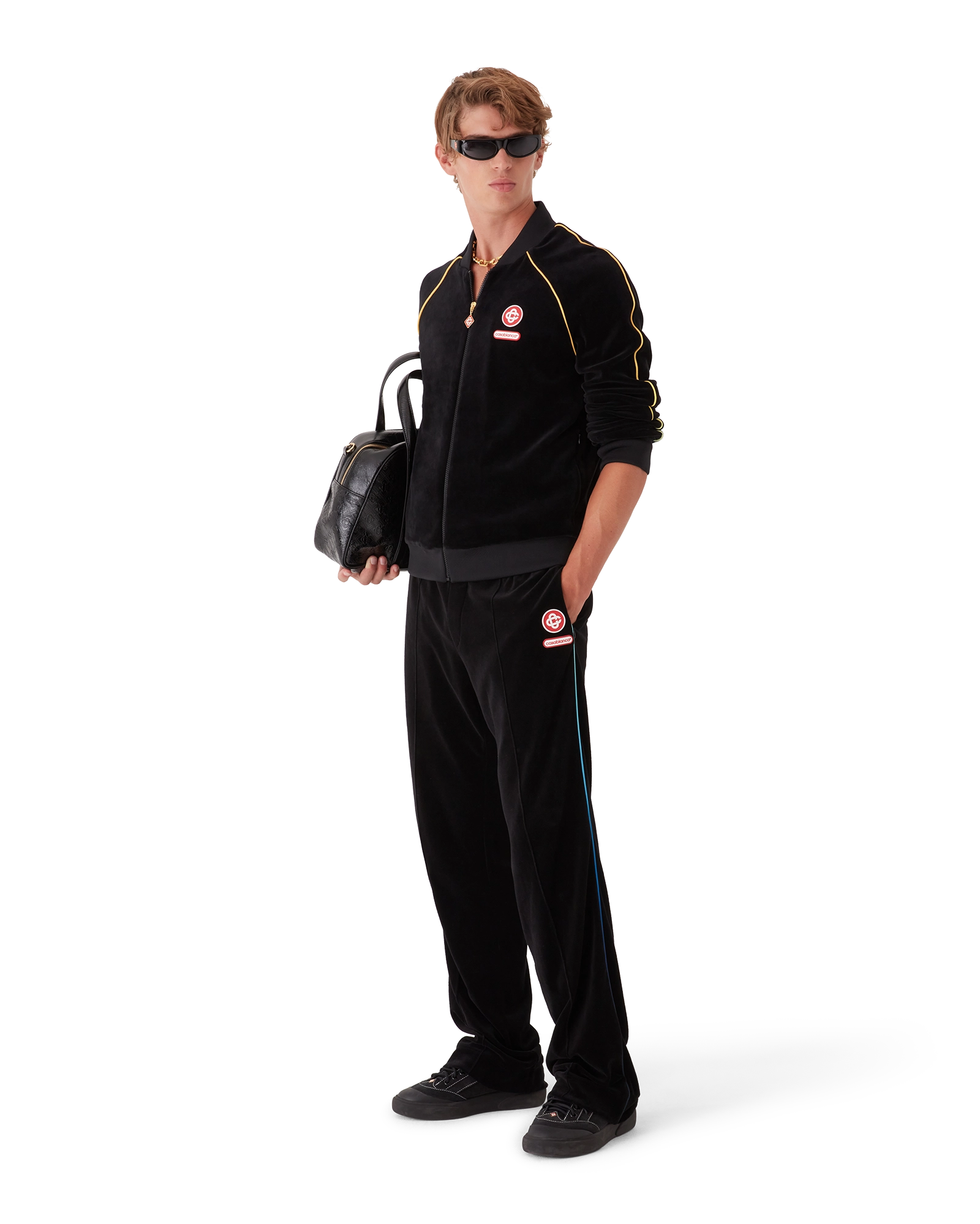 Gradient Piping Velour Track Jacket