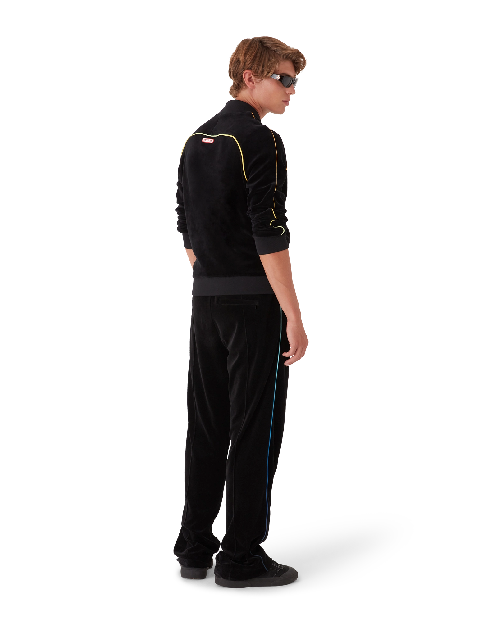 Gradient Piping Velour Track Jacket