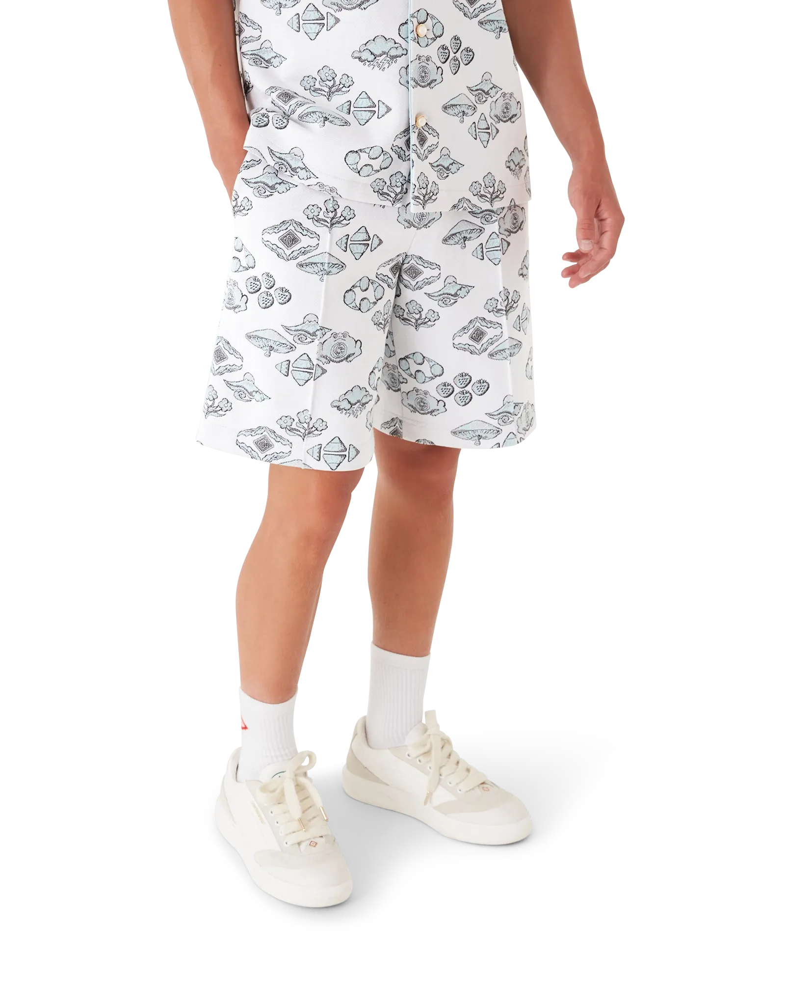 Jacquard Motif Track Shorts