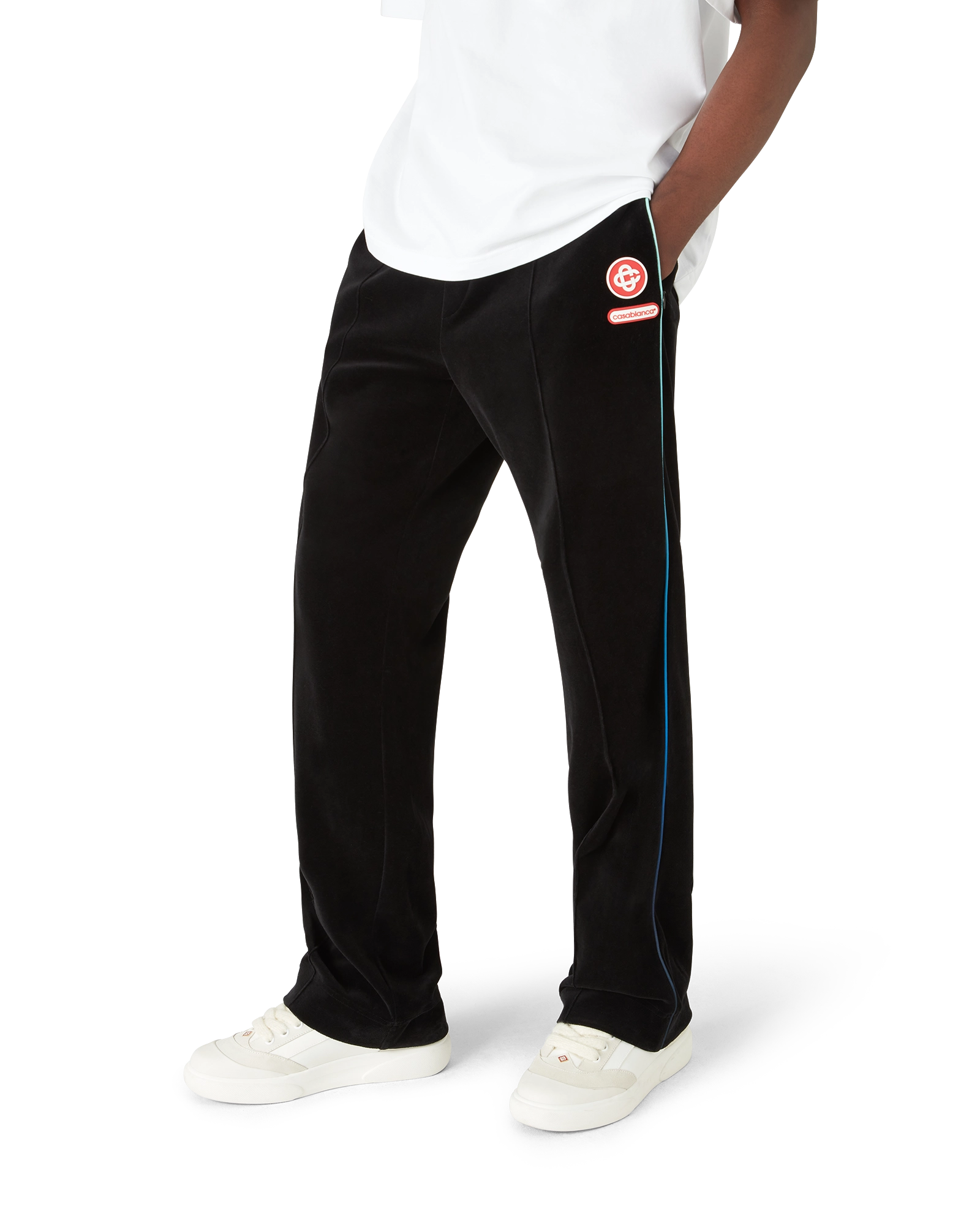 Gradient Piping Velour Track Pants