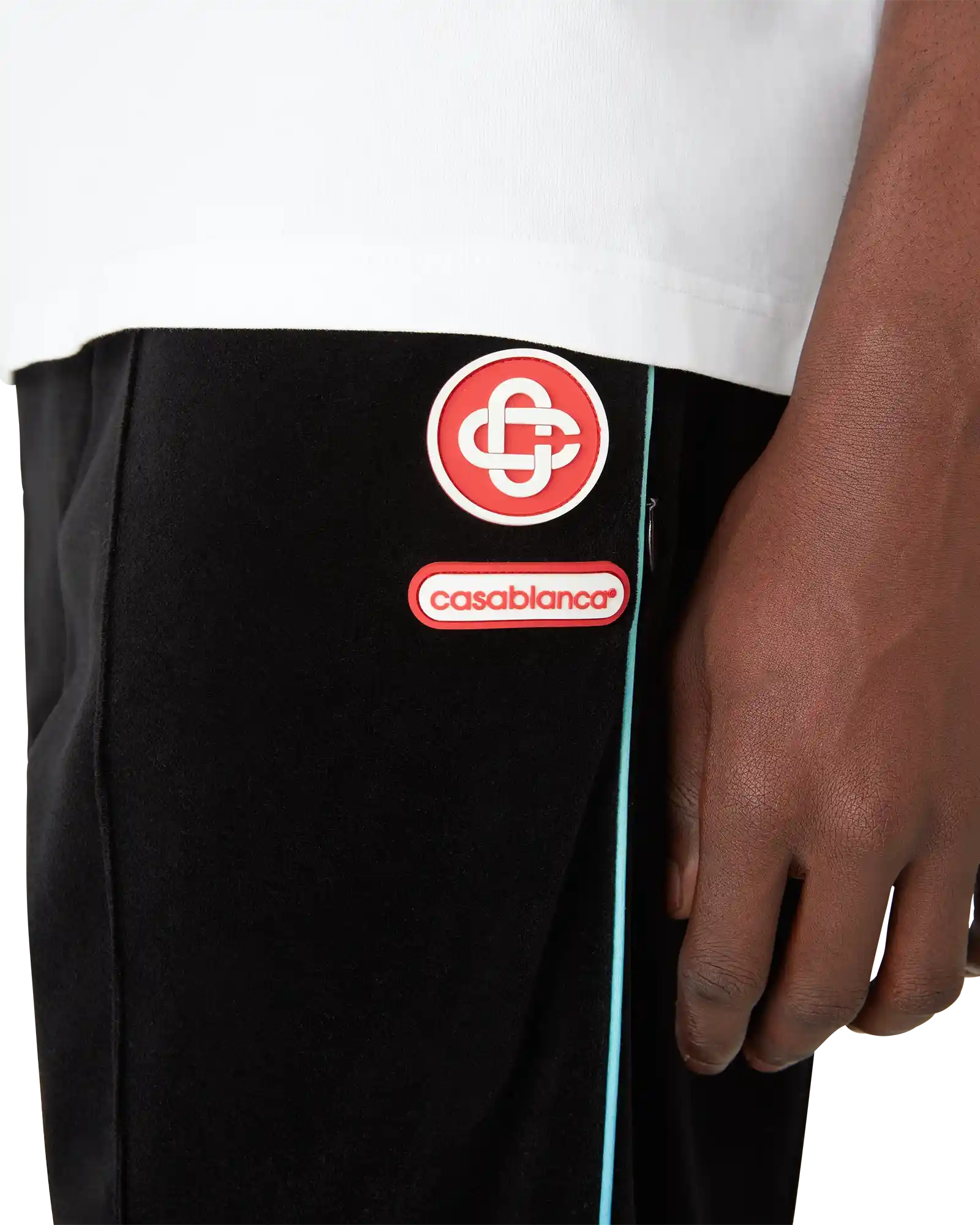 Gradient Piping Velour Track Pants