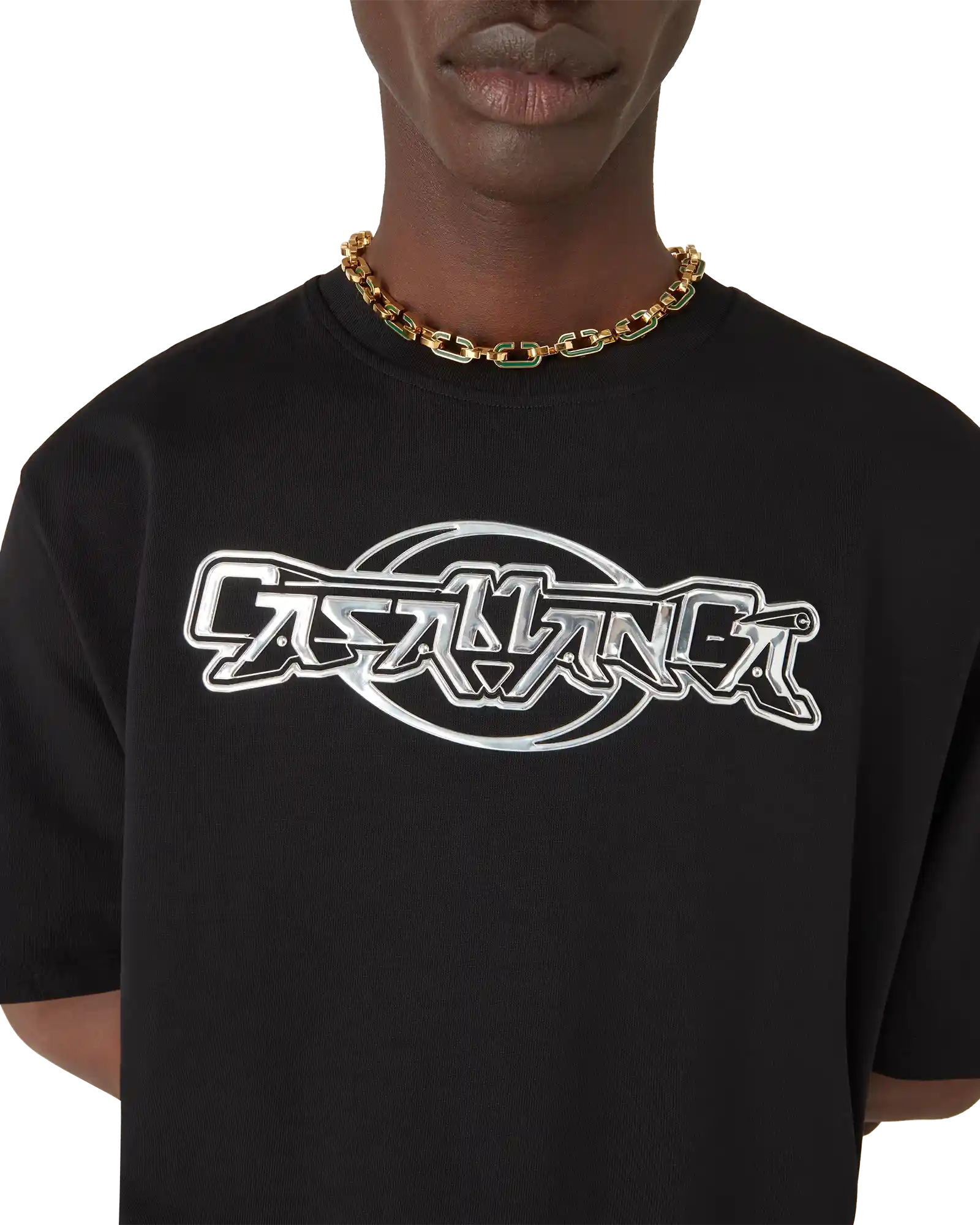 Casablanca Chrome Oversized Short Sleeve T-Shirt