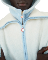 Veste zippée en mohair duveteux Gradient