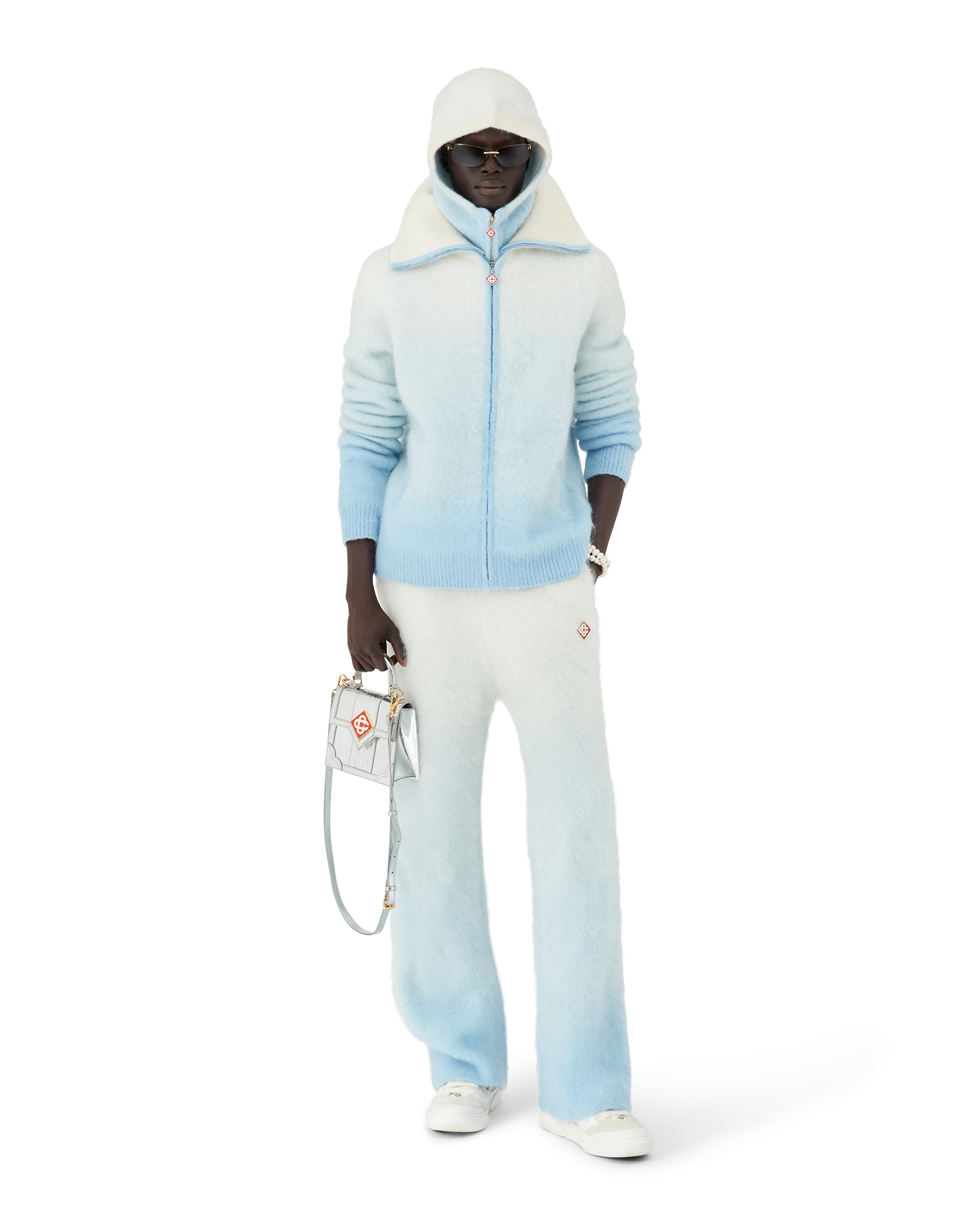 Fluffy Gradient Mohair Trousers