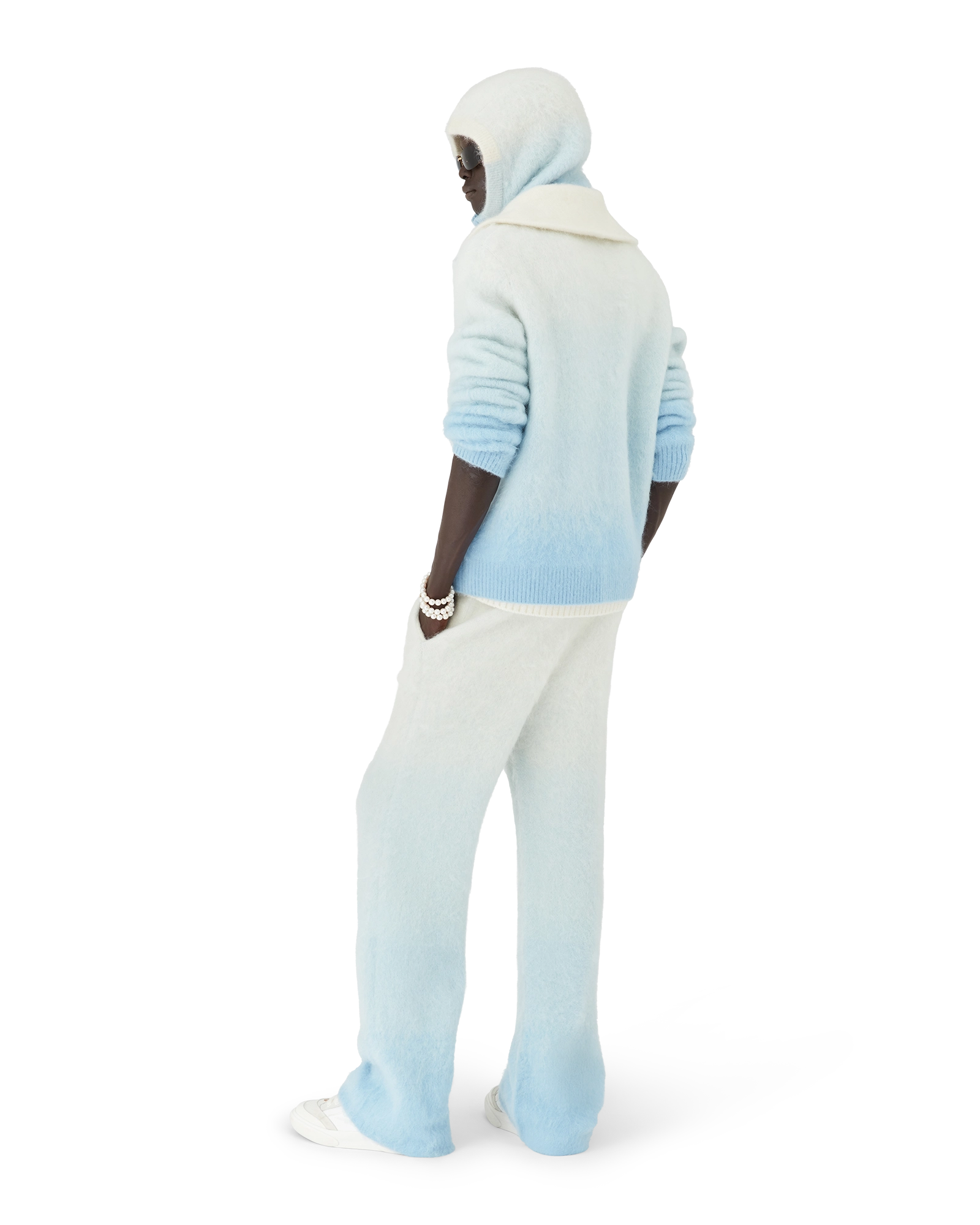 Fluffy Gradient Mohair Trousers