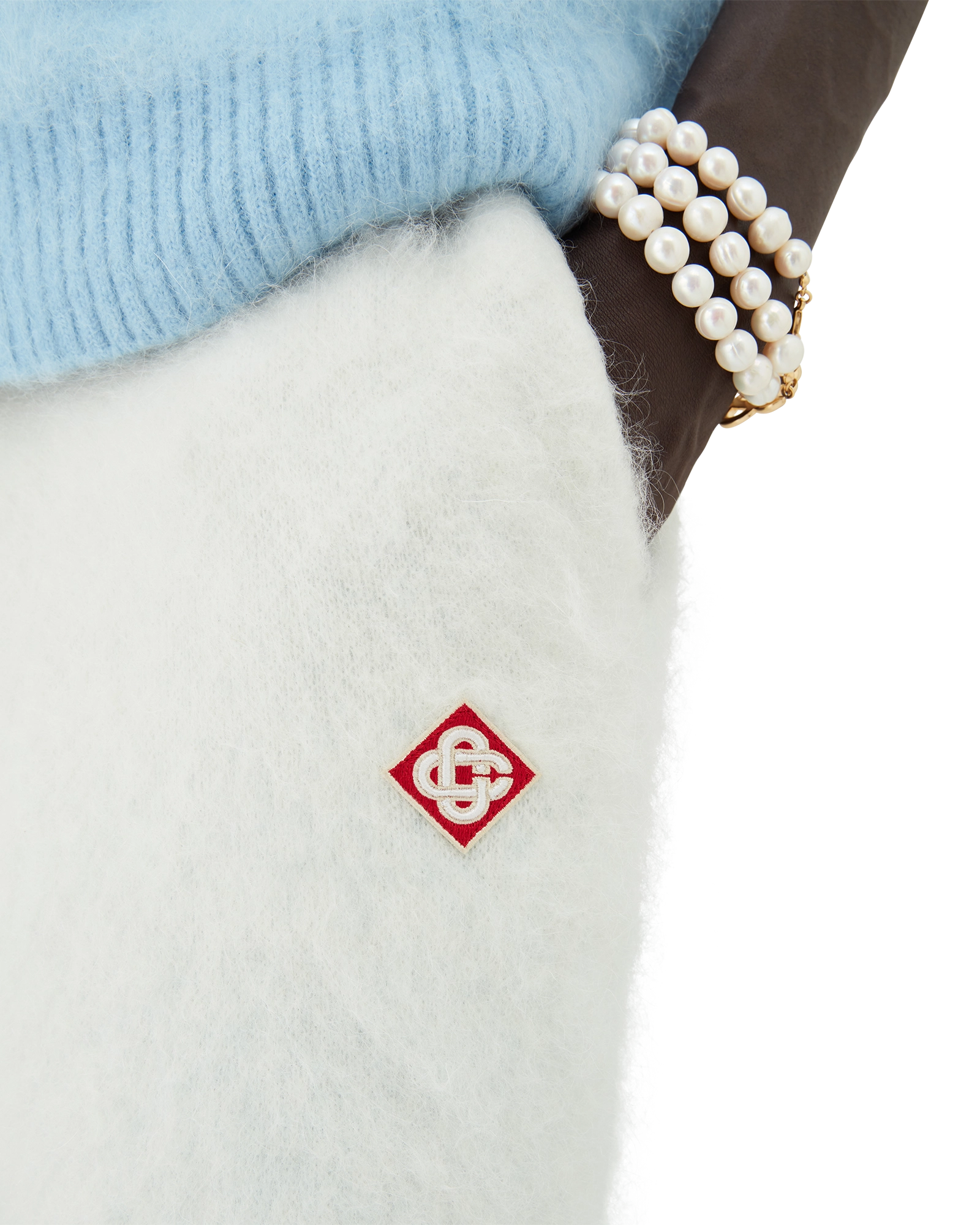 Fluffy Gradient Mohair Trousers