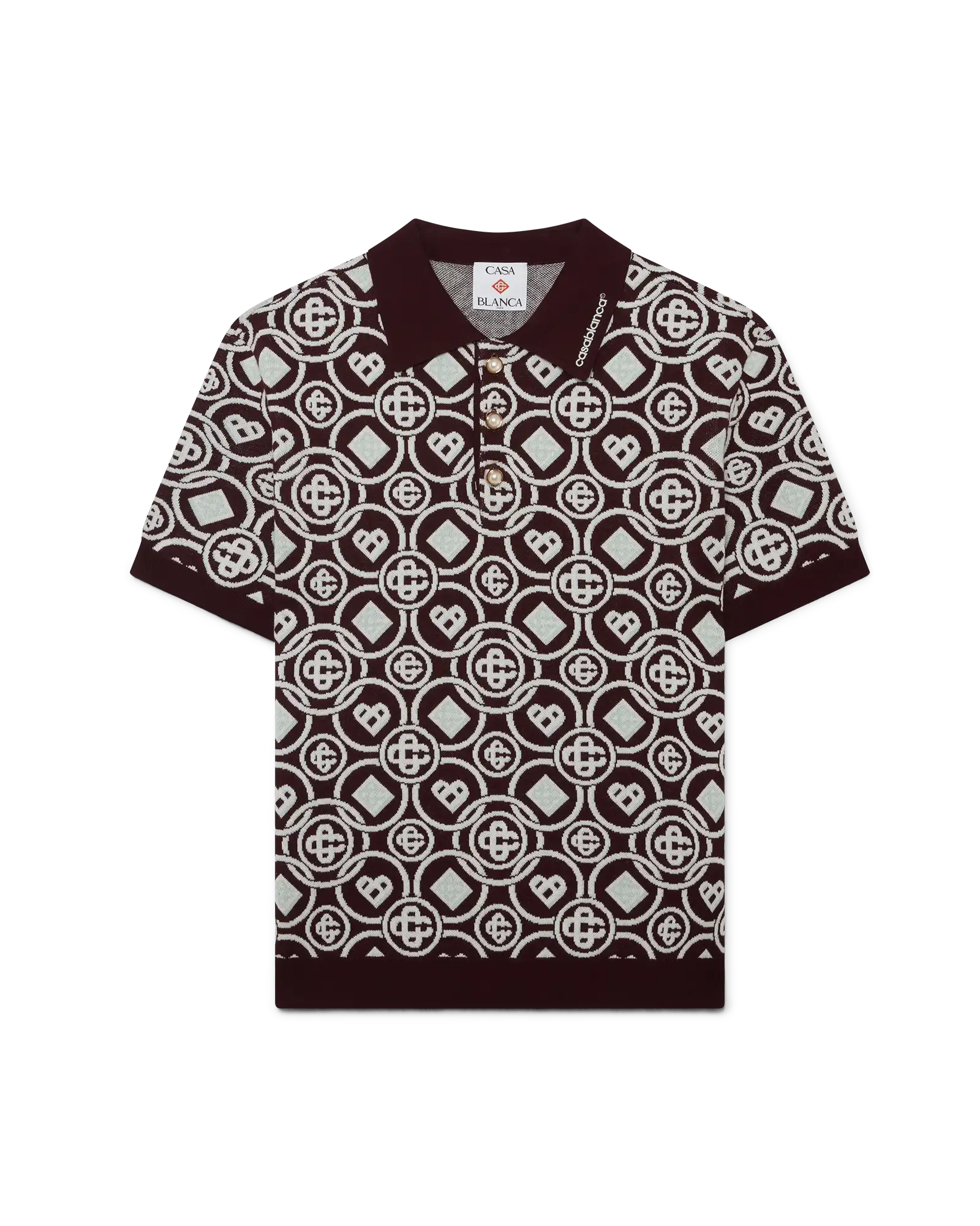 Monogram Cotton Knit Polo shirt