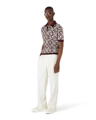 Polo en maille de coton à monogramme