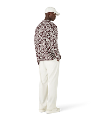 Chemise en maille de coton à monogramme