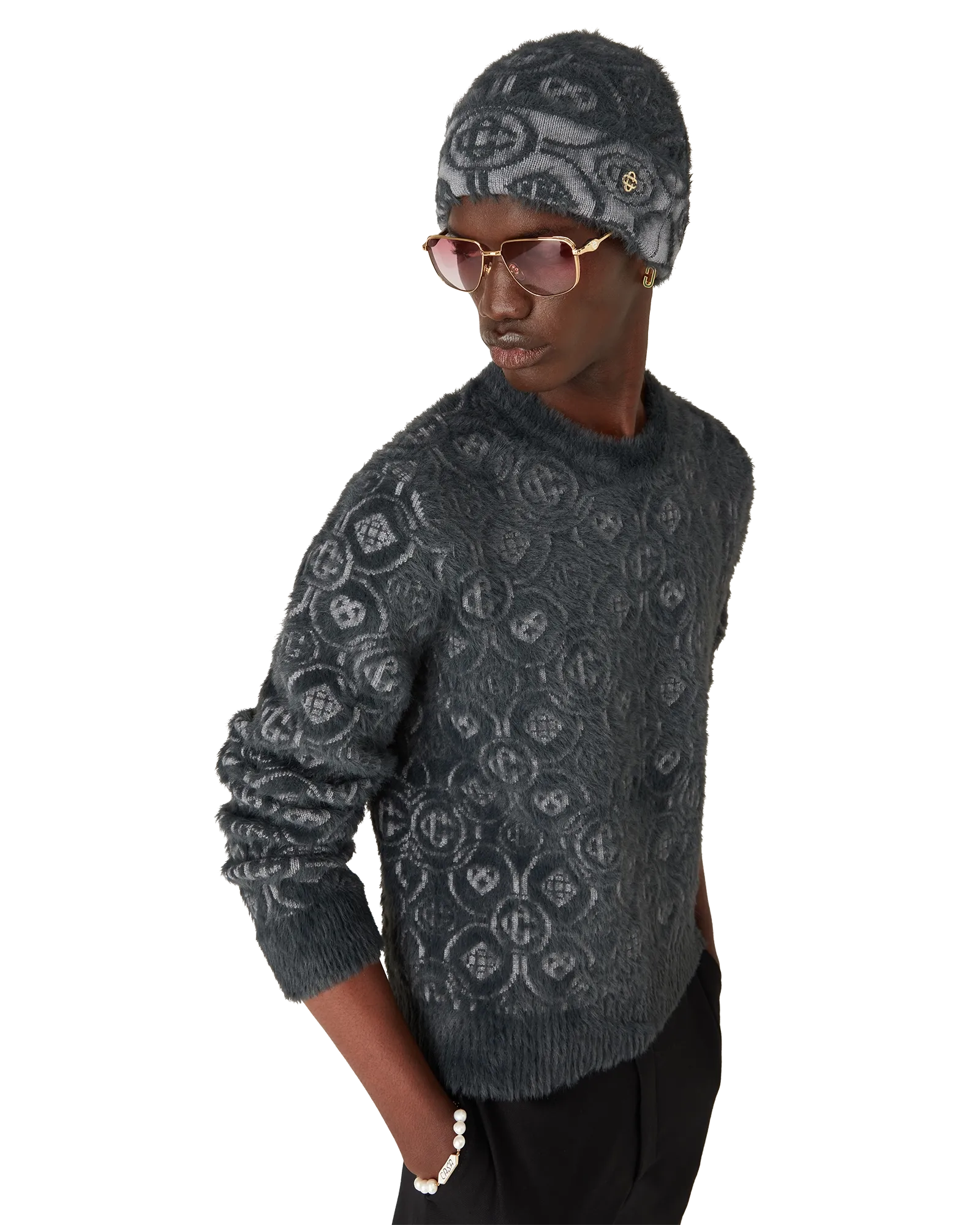 Fluffy Monogram Jumper