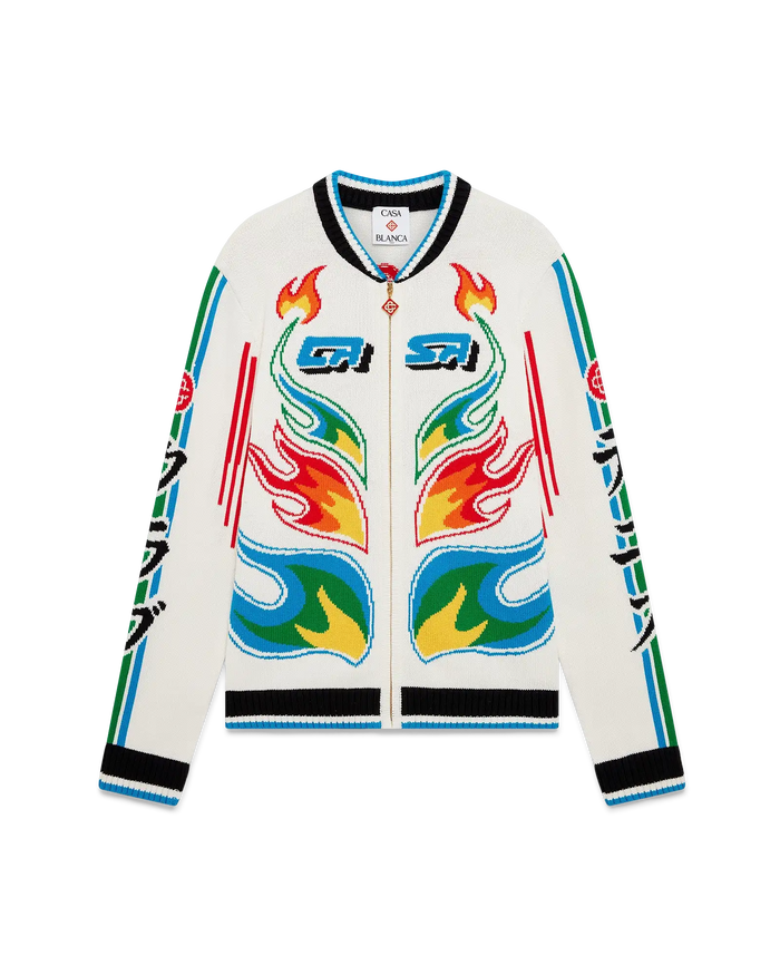 Flame Laurel Cotton Knit Casa Club Jacket