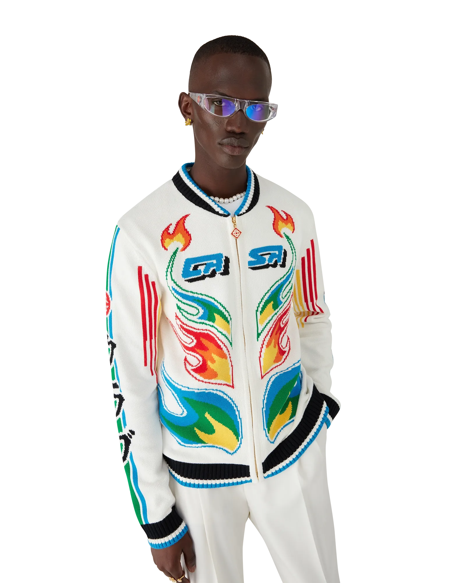 Flame Laurel Cotton Knit Casa Club Jacket