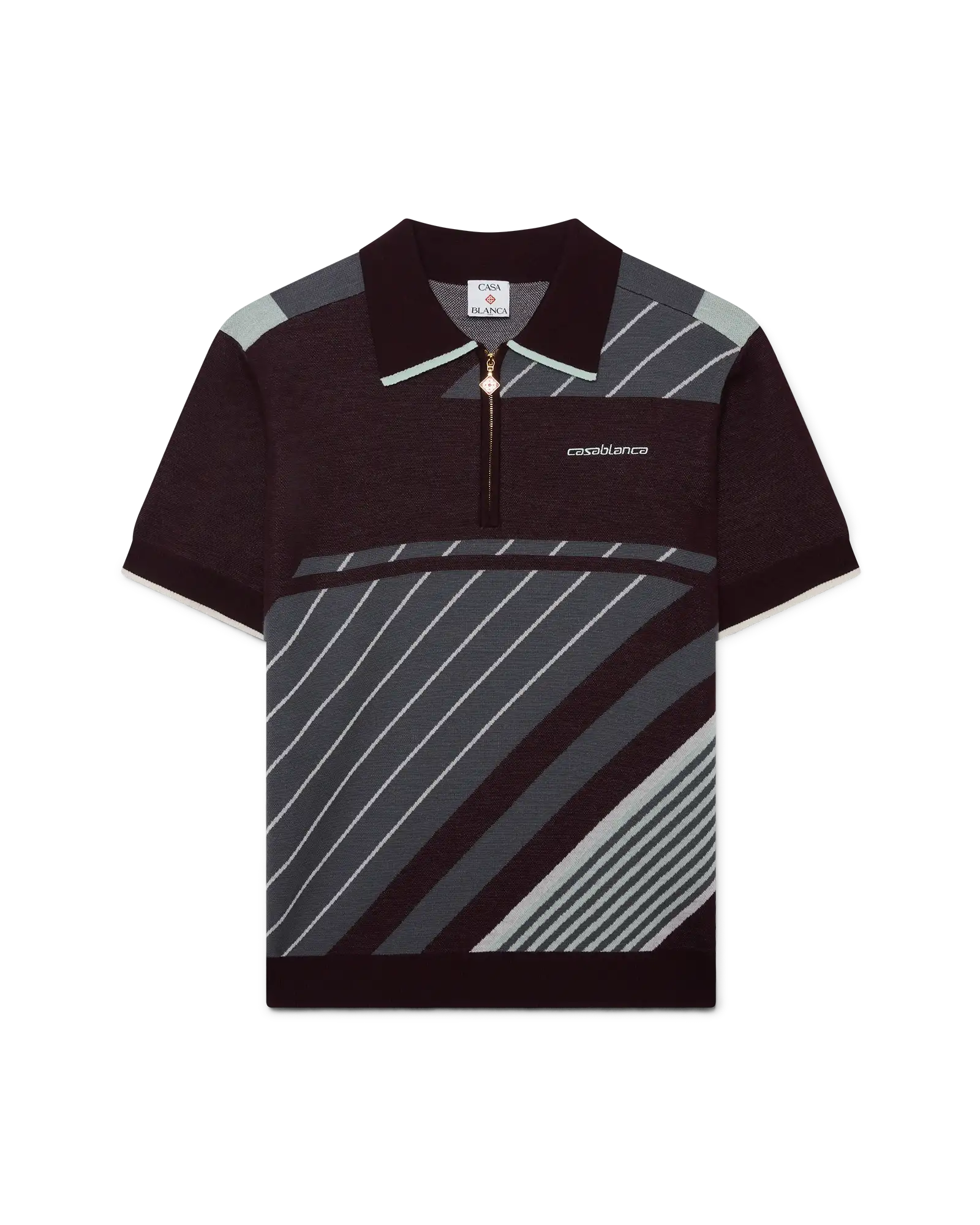 Merino Diagonal Tennis Polo