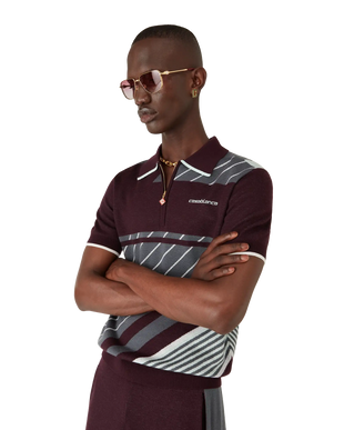 Merino Diagonal Tennis Polo
