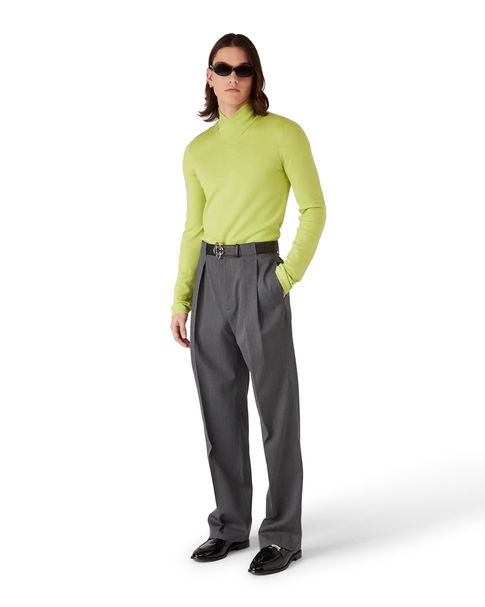 Merino Cowl Neck Top