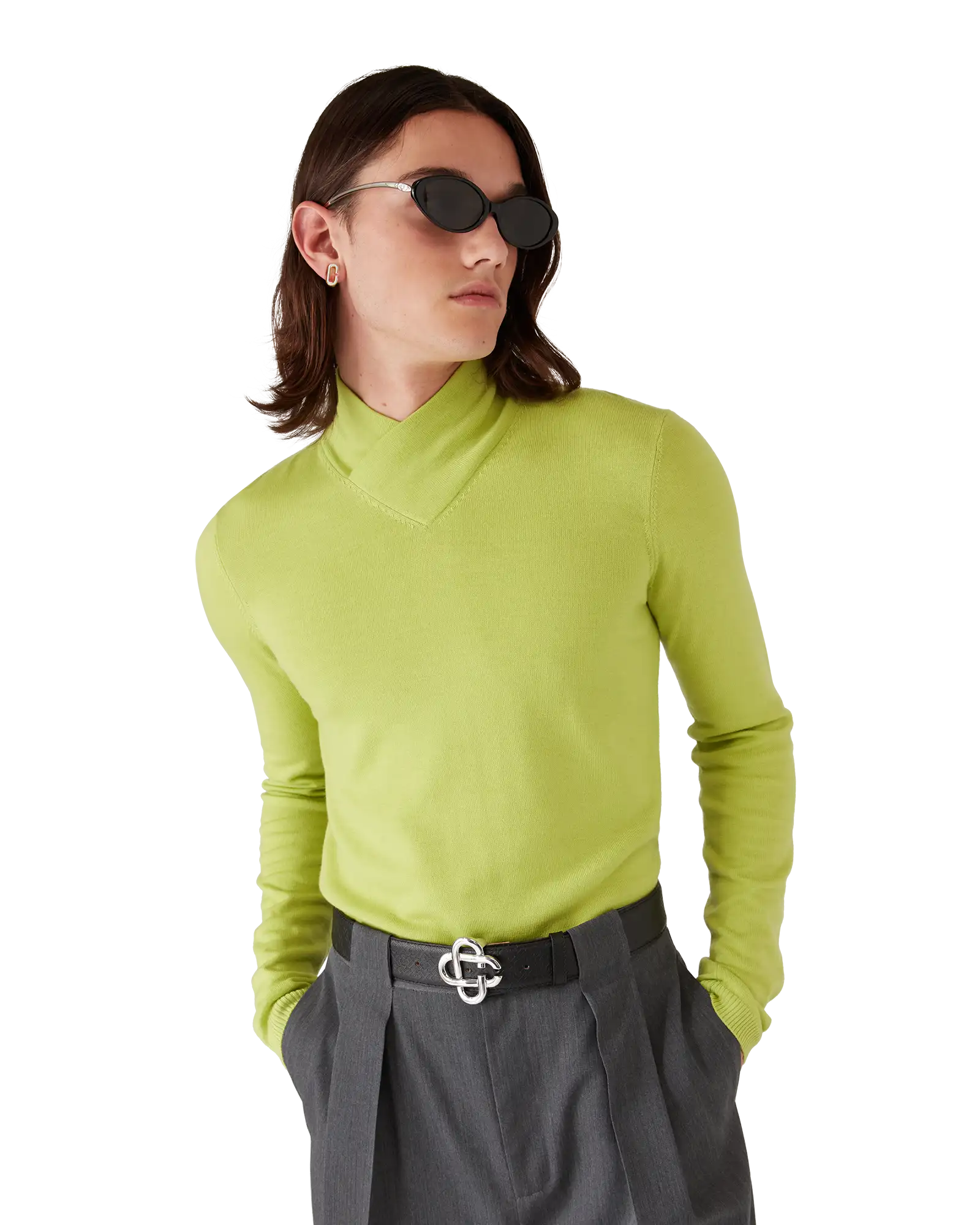 Merino Cowl Neck Top